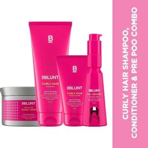 BBlunt Curly Hair Shampoo, Conditioner, Pre-Poo & Leave In Cream Price ...