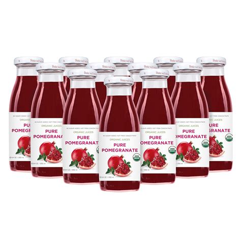 Amazon.com : PMONA Organic Pomegranate Juice (Pack of 12), Cold Pressed ...