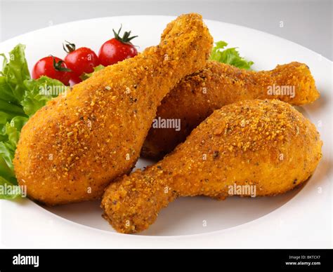 Southern style breaded chicken drumsticks Stock Photo - Alamy