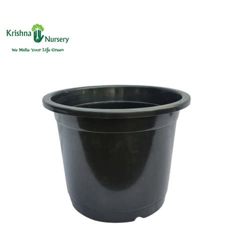 14" Black Plastic Pot