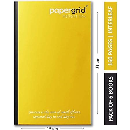 Papergrid Notebook - Ultra Long Book (33 cm x 21 cm), Single Line, 160 ...