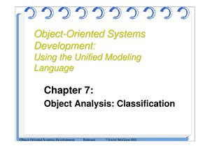 Chap6 - notes - Chapter 6: Object-Oriented Analysis Process ...