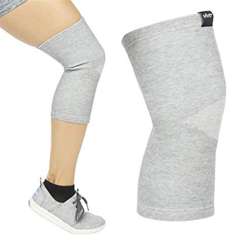 Buy Vive Knee Support Sleeves (Pair) - Bamboo Charcoal Elastic ...