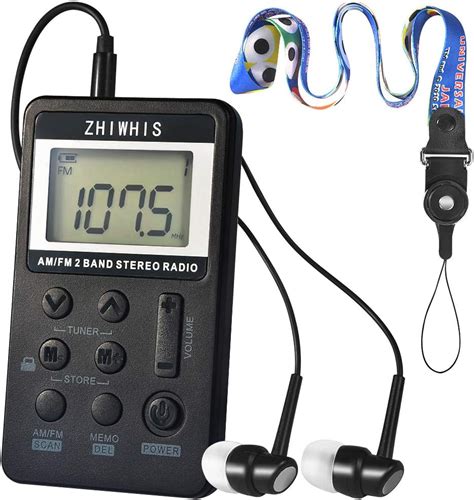 Buy Portable Radio, ZHIWHIS AM FM Mini Transistor Rechargeable Battery ...