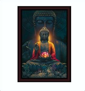 saf Large Royal Premium Framed Buddha Digital Reprint 14 inch x 20 inch ...