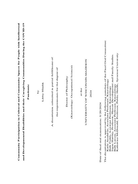 Fillable Online The dissertation is approved by the following members ...