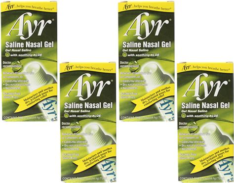 AYR Saline Nasal Gel, .. with Soothing Aloe, 0.5 .. Ounce Tube (Pack of ...
