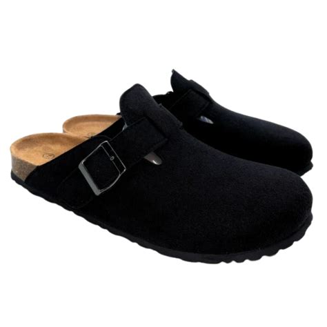 BERANMEY Women's Suede Clogs & Mules Stylish Leather Mules with Arch ...