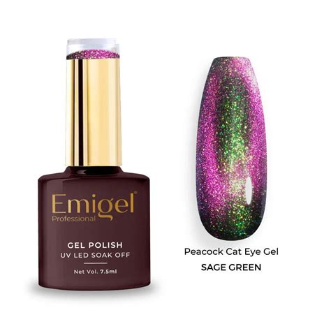 Emigel - Peacock Cateye - 006 - SAGE GREEN – Emigel Professional - Nail ...