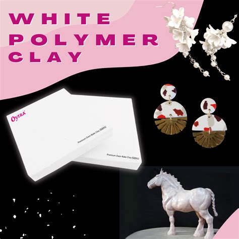 Polymer Oven Bake Clay White for Jewelry Earrings Canes Making Oytra