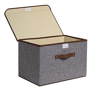 Mechdel Foldable Cube Storage Basket Organizer Box with Lid and Handles ...