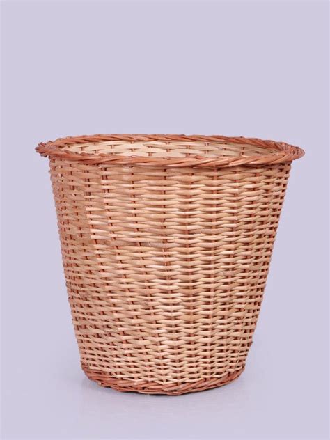 Handwoven Wicker Willow Waste Bin | Natural Trash Basket – Hamiast