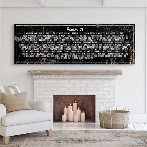 Psalm 91: 'He Is My Refuge' Sign - Inspirational Christian Wall Art fo ...