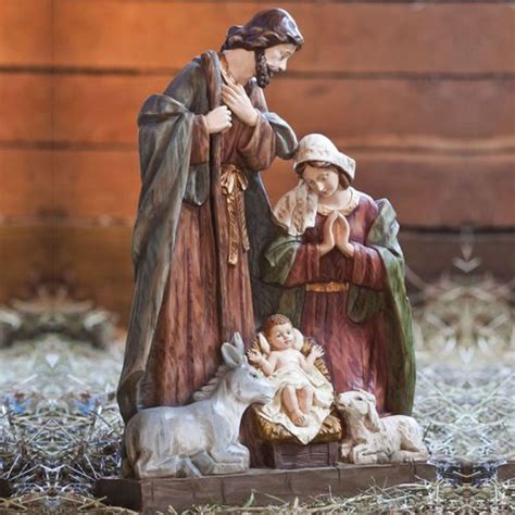 Outdoor Nativity Set Handpainted Resin Scene Christmas Decorations ...