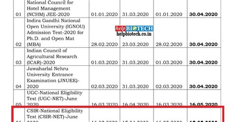 CSIR 2020 June Application Last Date Extended to 15th May 2020 | Will ...