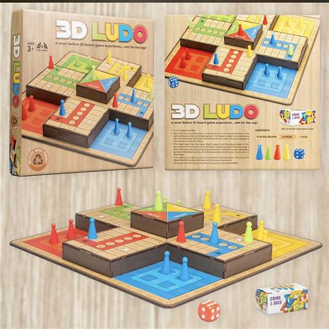 Buy Mart 3D Ludo Game | Eco Friendly Board Made with Wooden | 3 ...