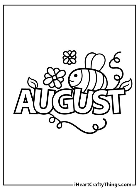 August Coloring Pages - MIT Printable