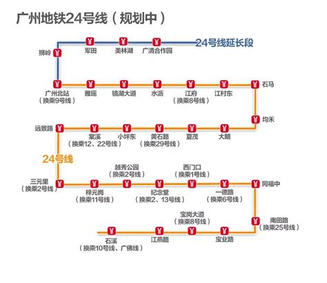 2017广州地铁线路图最新版(加上地铁7号线)- 广州本地宝
