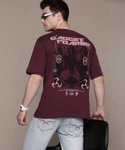 Roadster Printed, Typography Men Round Neck Purple T-Shirt - Buy ...