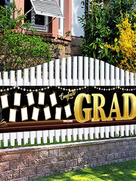 2024 Black Graduation Season Courtyard Banner Outdoor Graduation ...