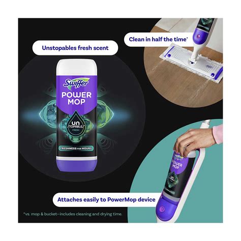 Buy Swiffer PowerMop Floor Cleaning Solution with Unstopables Fresh ...