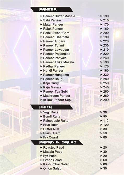 Menu at InBoX 09 Cafe & Roof-top Restaurant, Chittorgarh