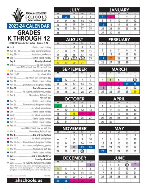 Anoka Hennepin Schools Calendar 2024-2025 (Holiday Breaks)