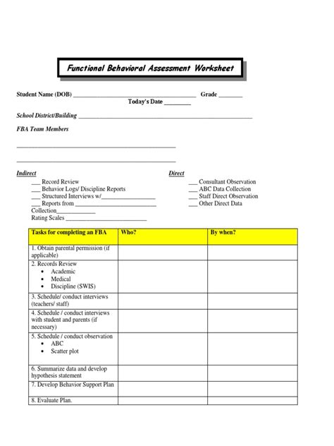 Image result for Function Behavior Worksheet