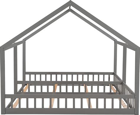 Buy Merax Double Shared Twin Size Triangular House Beds Low Floor for ...