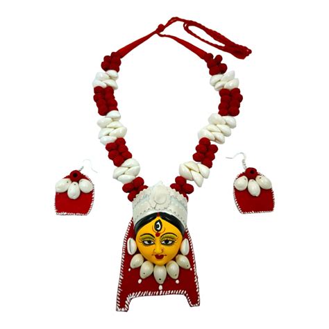 Buy beUtique store Maa Durga Pendant Handmade with kori Jewelry Set at ...