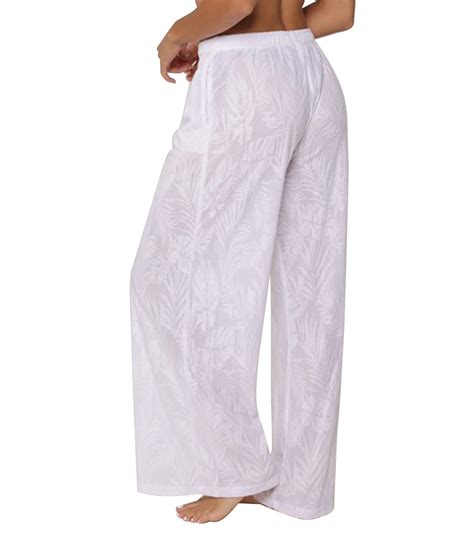 J.Valdi Women's Palm Terry Beach Cover Up Pant at SwimOutlet.com