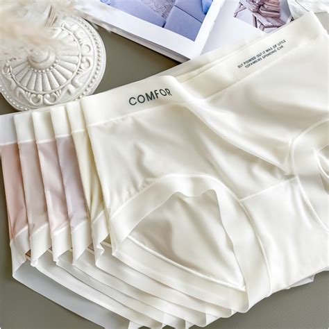 Ice Silk Ultra-Thin Breathable Seamless Womens Panties Multicolor (Pac ...