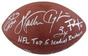 Lot Detail - NFL All-Time Leading Rushers Multi Signed Football with ...