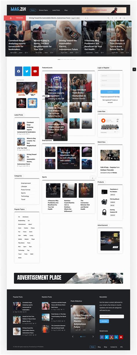 Magazine Web Page 的图像结果