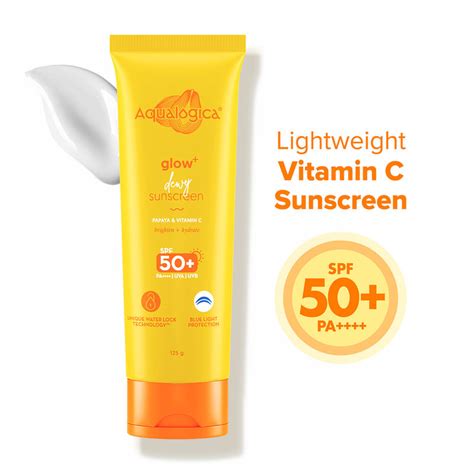 Buy Aqualogica Glow+ Dewy Lightweigh Sunscreen Gel SPF 50+ PA++++ with ...