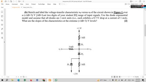 Solved Sketch and label the voltage-transfer characteristic | Chegg.com