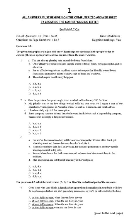 Image result for Entry Test Sample