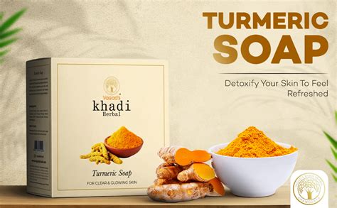 Buy Vagad's Khadi Turmeric Soap |Glowing Skin | Protection From ...
