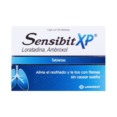Sensibit Xp 30mg oral 20 tabletas | Tos con flemas, Rinitis alérgica, Resfriado