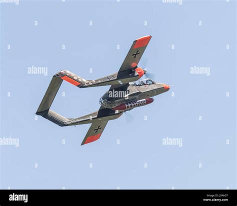 Preserved North American Rockwell OV-10 Bronco aircraft flying at a ...