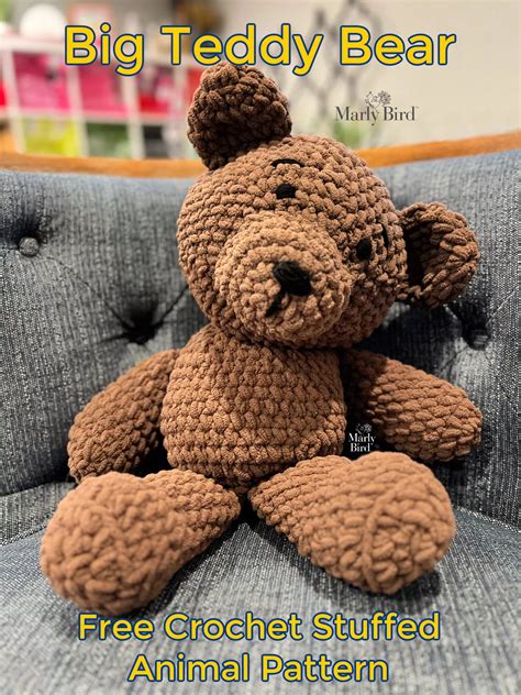 Big Bear | Free Crochet Stuffed Animal Pattern | Marly Bird