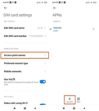 Sim Card Setting 的图像结果