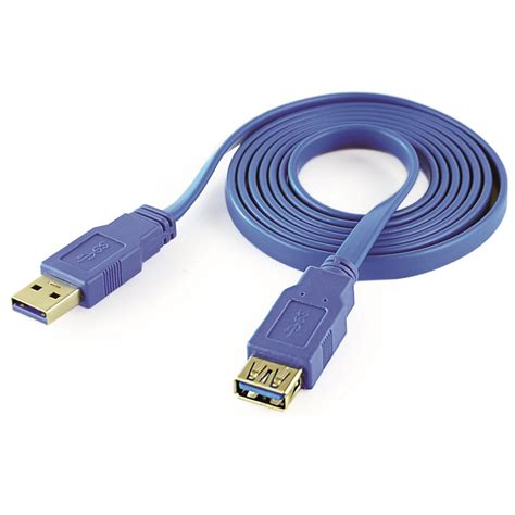 CLiPtec OCC121 Super Slim Flat USB 3.0 Extension Cable Type A Male to ...