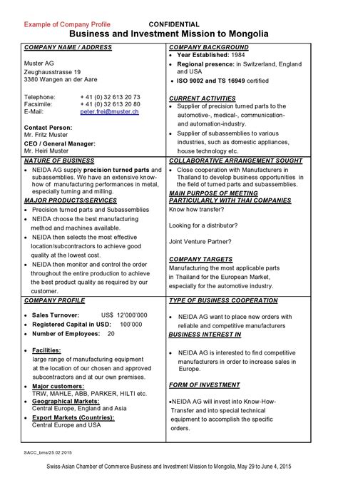 Image result for Example of Company Profiling