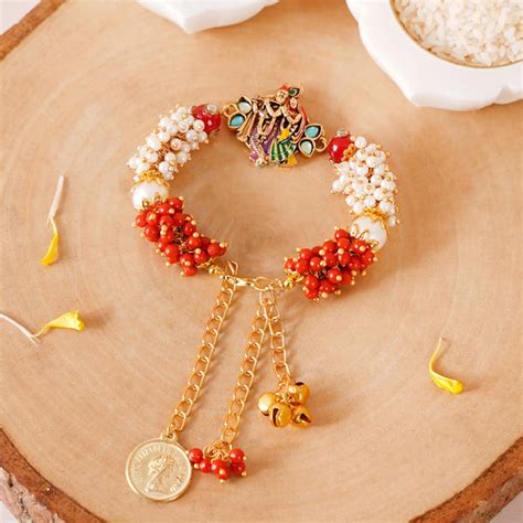 Radha Krishna Rakhi Gift Set For Bhaiya Bhabhi Online - Premium Gift ...