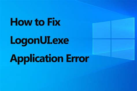 Image result for Logonui.exe System Error