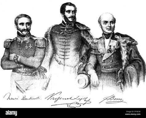 events, revolutions 1848 - 1849, uprising in Hungary 1849, leaders, from left to right: Henryk ...