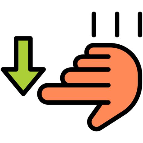 Swipe down - Free hands and gestures icons