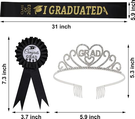 Buy 2023 Graduation Crown and Sash Class of 2023 Graduation Sash ...