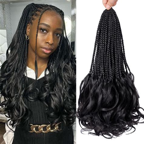Amazon.com : French Curly Braiding Hair Goddess Box Braids Crochet Hair ...